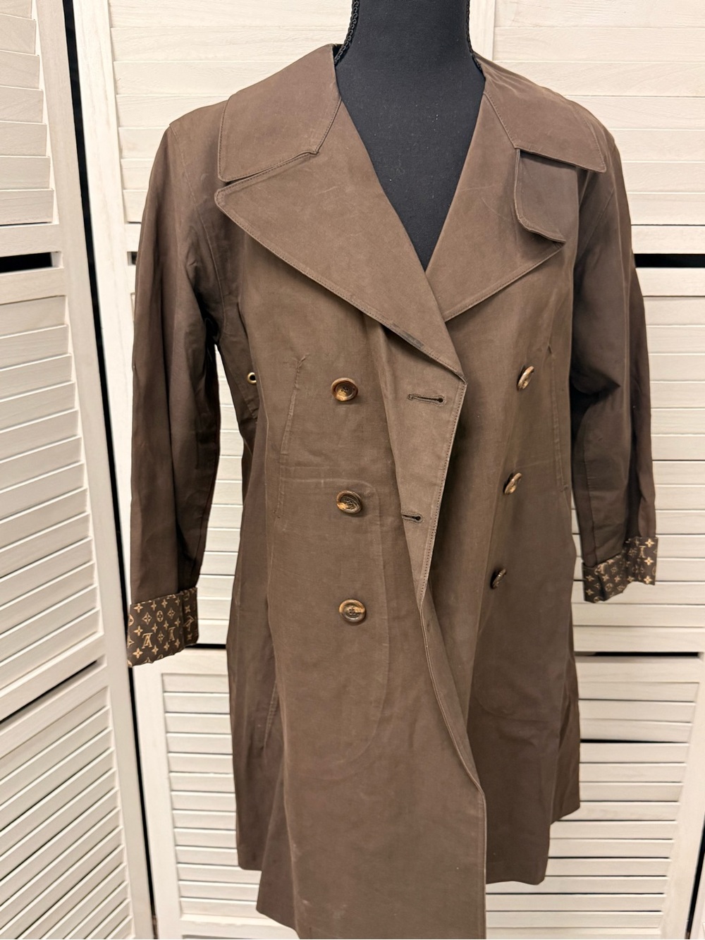 Vintage Louis Vuitton Mackintosh Double-Breasted Trench Coat